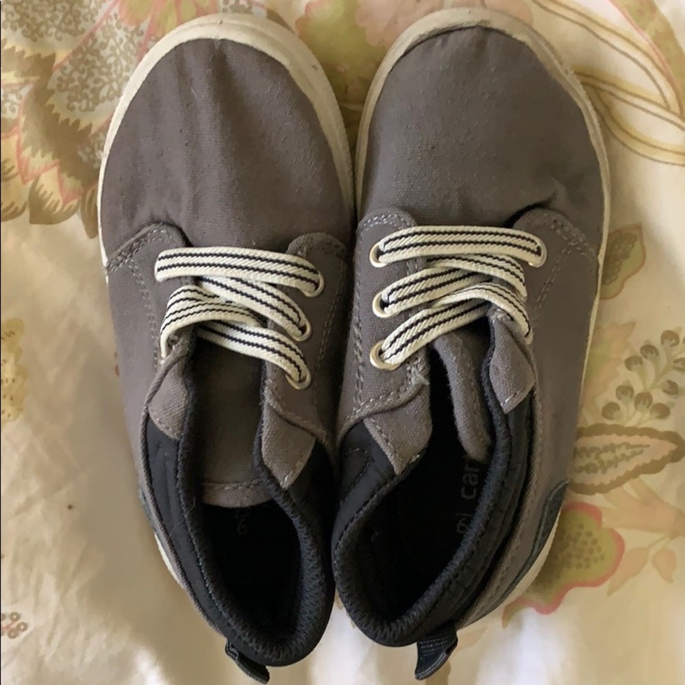 Carters faux lace gray shoes